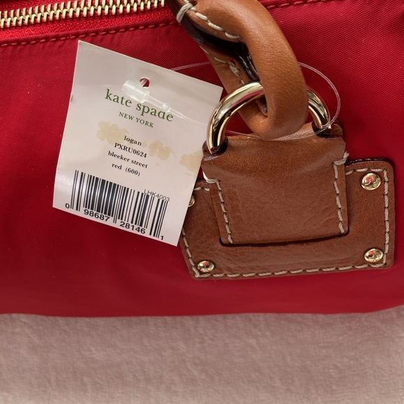 NWT-FINAL PRICE-red Kate Spade satchel with leather handles, was $159, now $119. - Picture 3 of 9